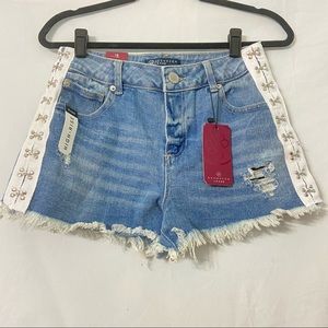 NWT BoomBoomJeans Eyelet High Waist Jeans Shorts 9